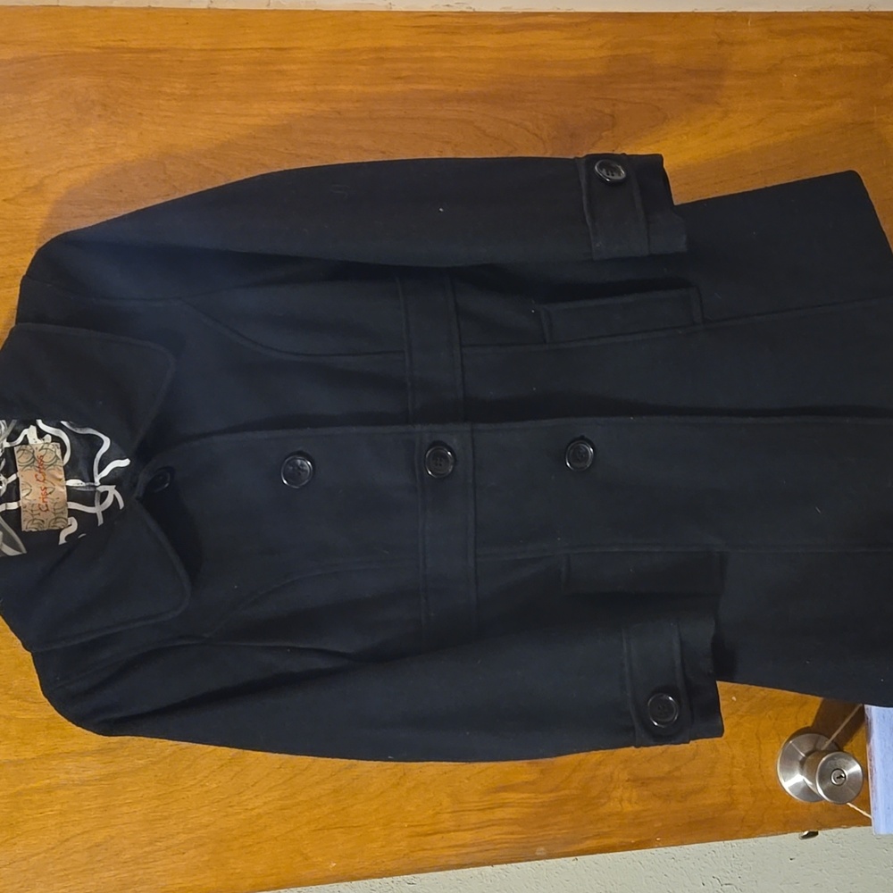 Black Women's Coat Size SMALL: B - Picture 3 of 5